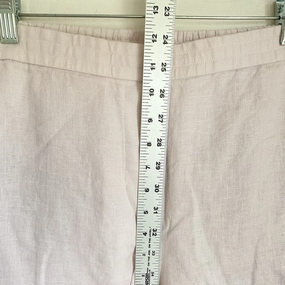 COS Wide Leg Linen Blend Pants in Light Pink (neutral)